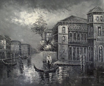 black and white Venice Oil Paintings